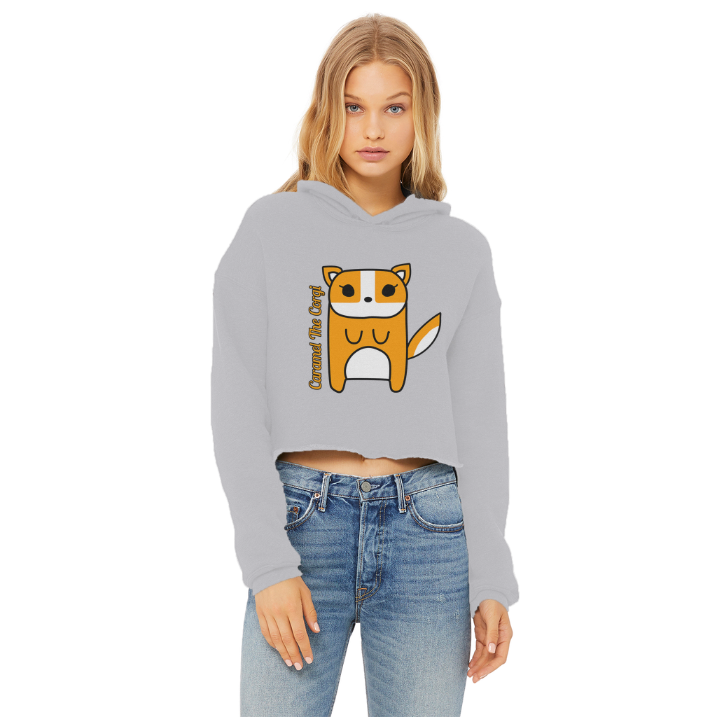 Caramel The Corgi - Ladies Cropped Hoodie