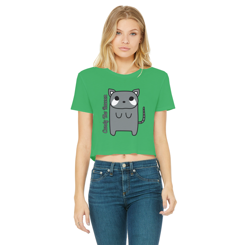 Candy The Racoon - Women's Cropped Top