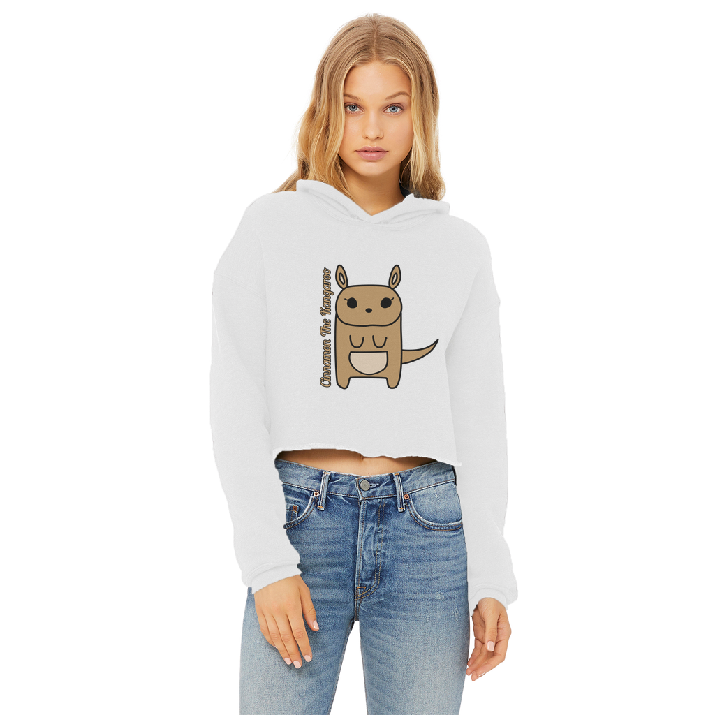 Cinnamon The Kangaroo - Ladies Cropped Hoodie