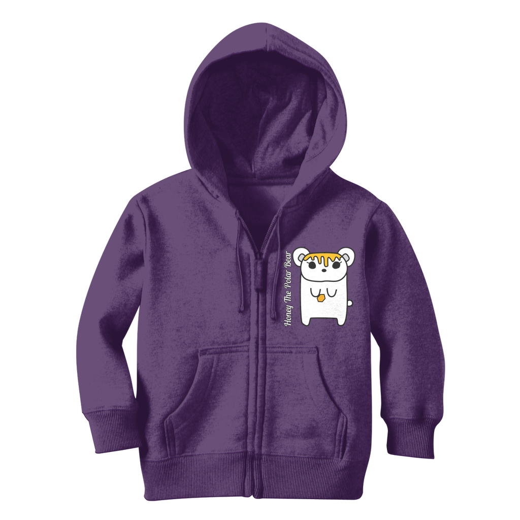 Honey The Polar Bear - Classic Kids Zip Hoodie