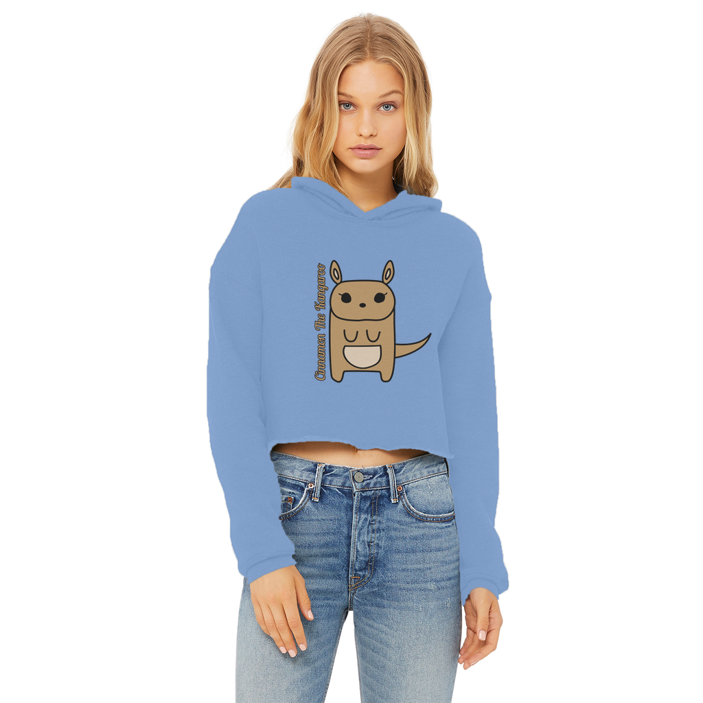 Cinnamon The Kangaroo - Ladies Cropped Hoodie