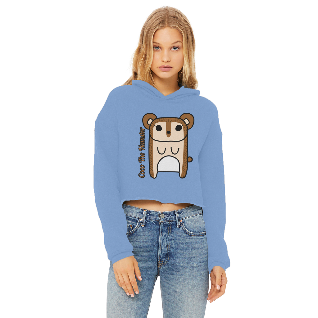 Coco The Hamster - Ladies Cropped Hoodie