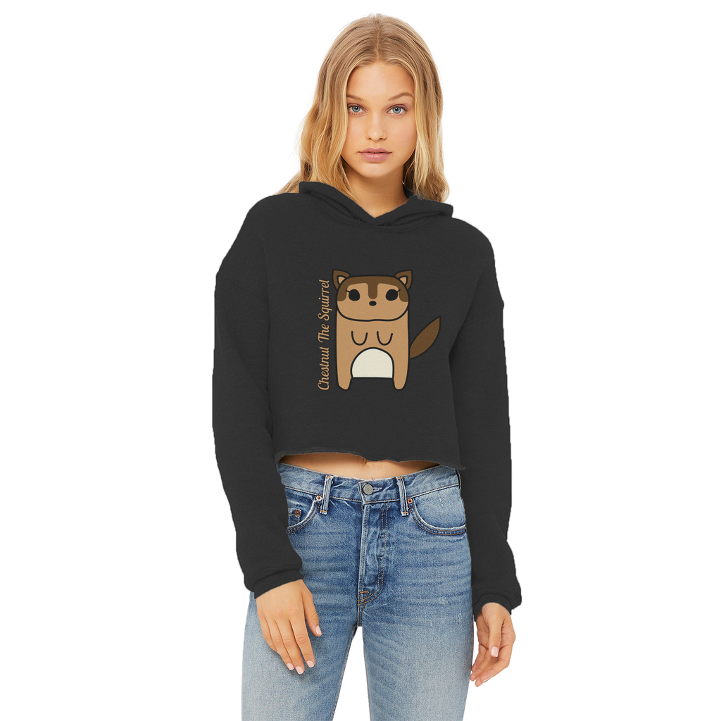 Chestnut The Squirrel - Ladies Cropped Hoodie