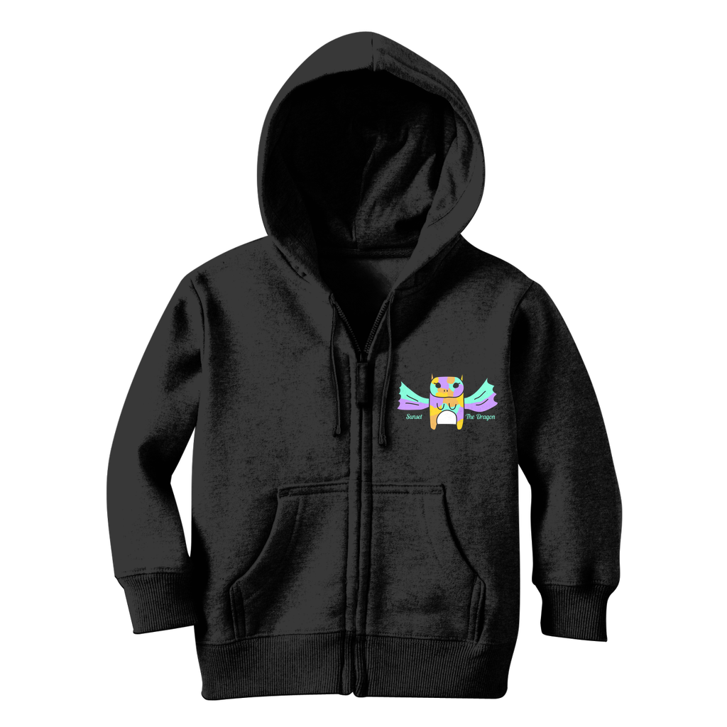 Sunset The Dragon - Classic Kids Zip Hoodie