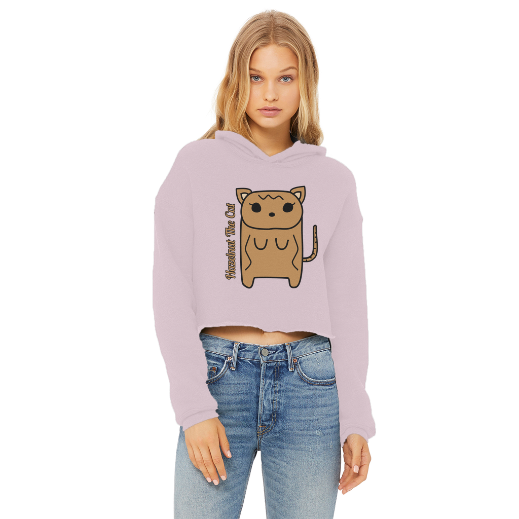 Hazelnut The Cat - Ladies Cropped Hoodie