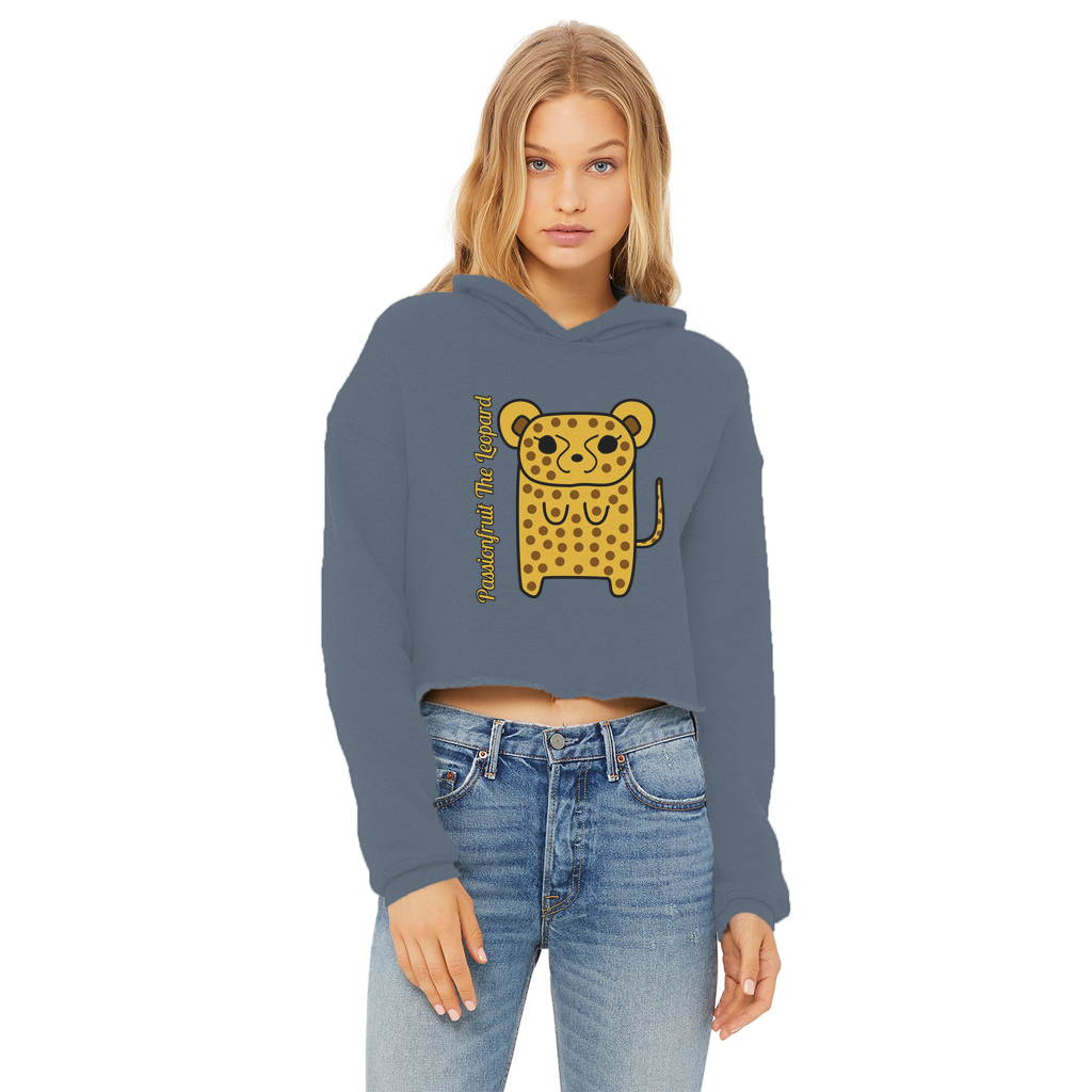 Passionfruit The Leopard - Ladies Cropped Hoodie