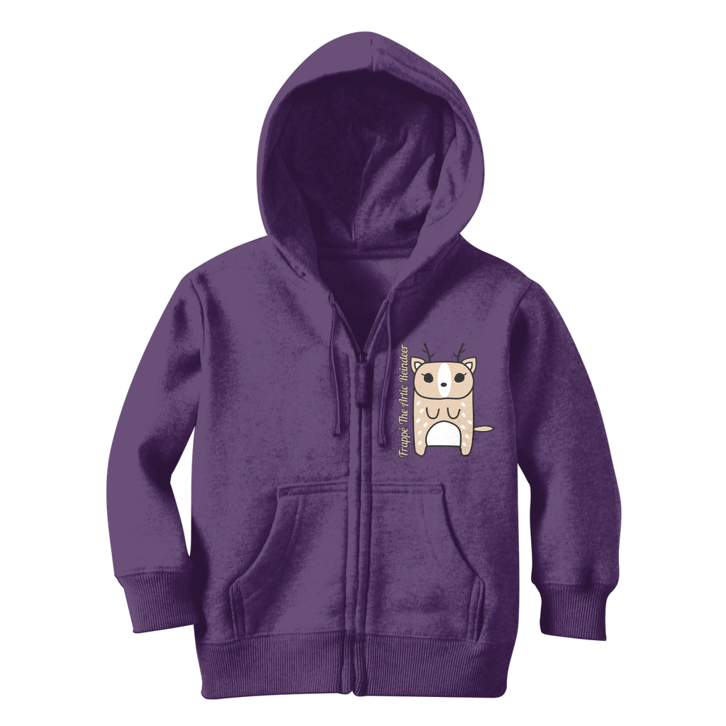 Frappé The Artic Reindeer - Classic Kids Zip Hoodie