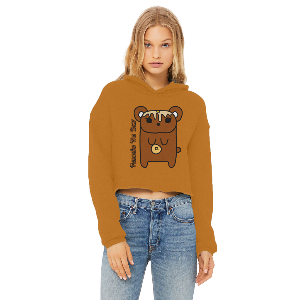 Pancake The Bear - Ladies Cropped Hoodie