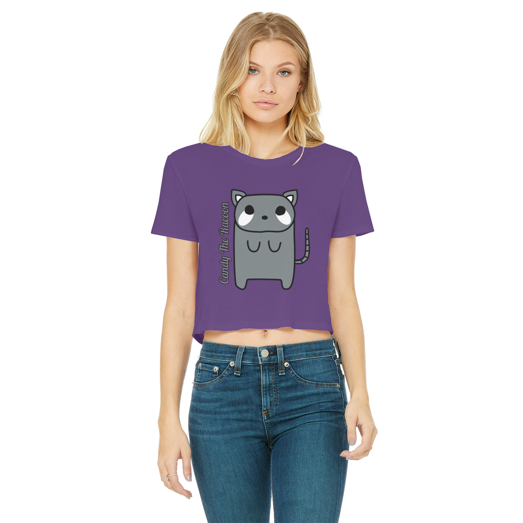 Candy The Racoon - Women's Cropped Top