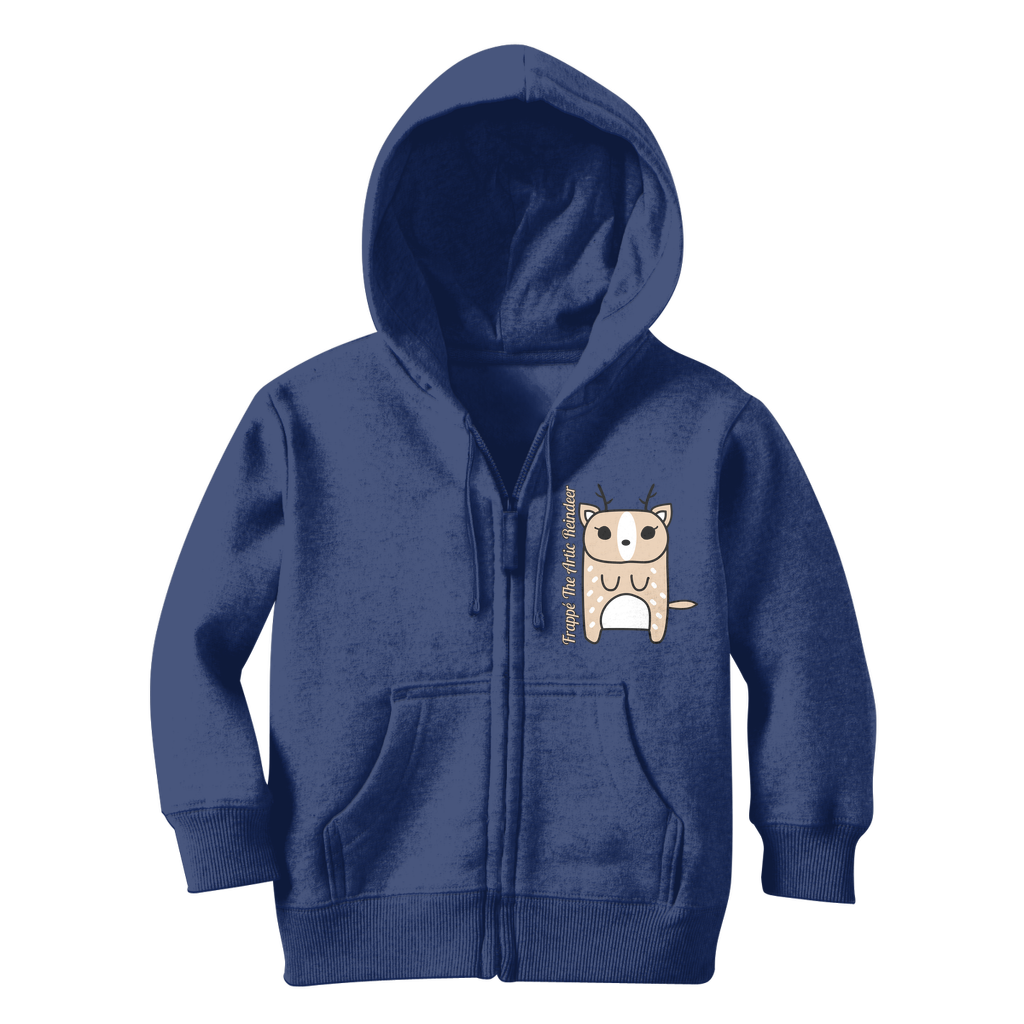 Frappé The Artic Reindeer - Classic Kids Zip Hoodie