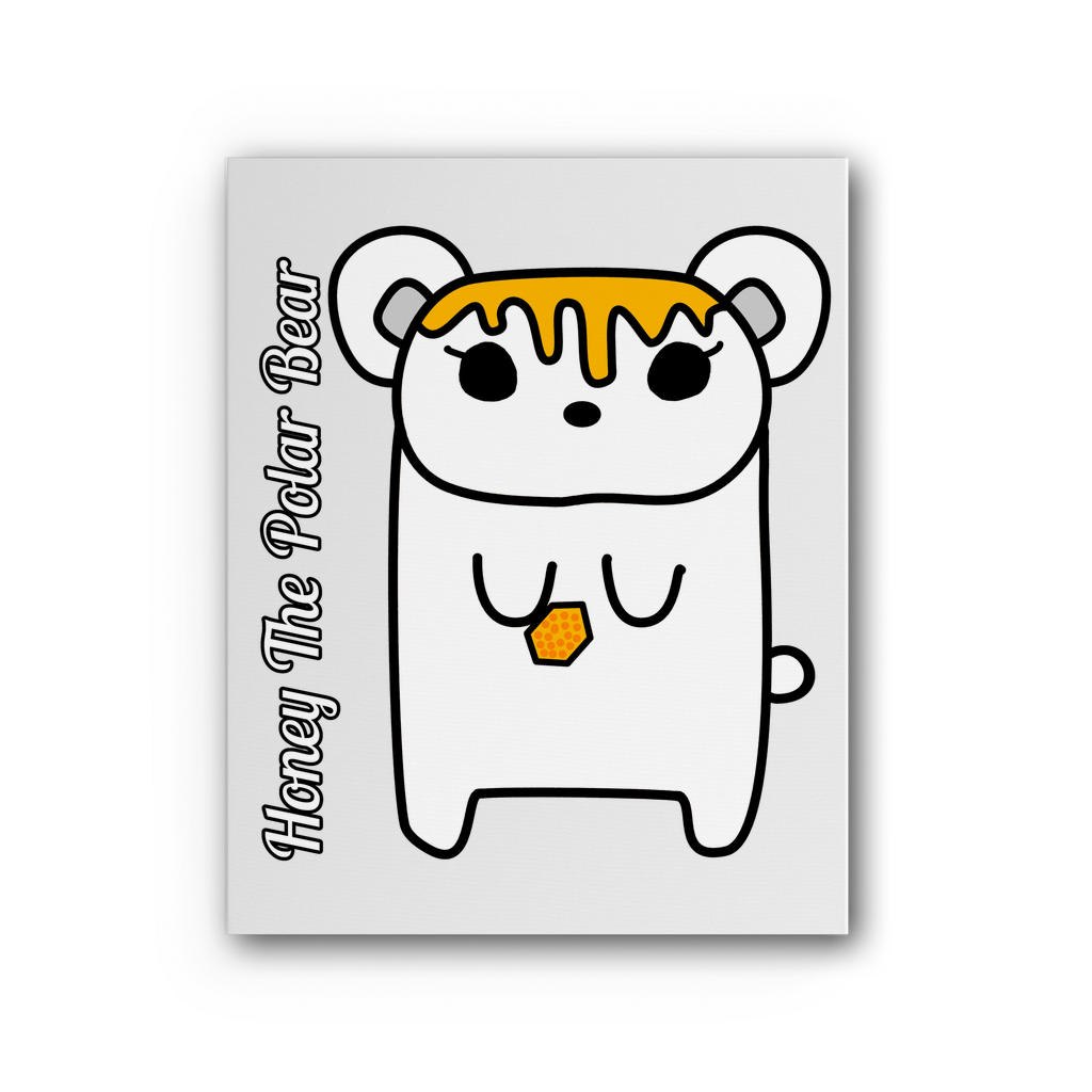 Honey The Polar Bear - Premium Stretched Canvas