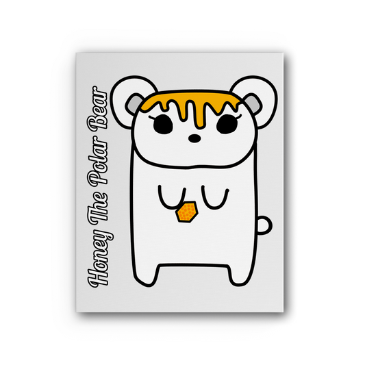 Honey The Polar Bear - Premium Stretched Canvas