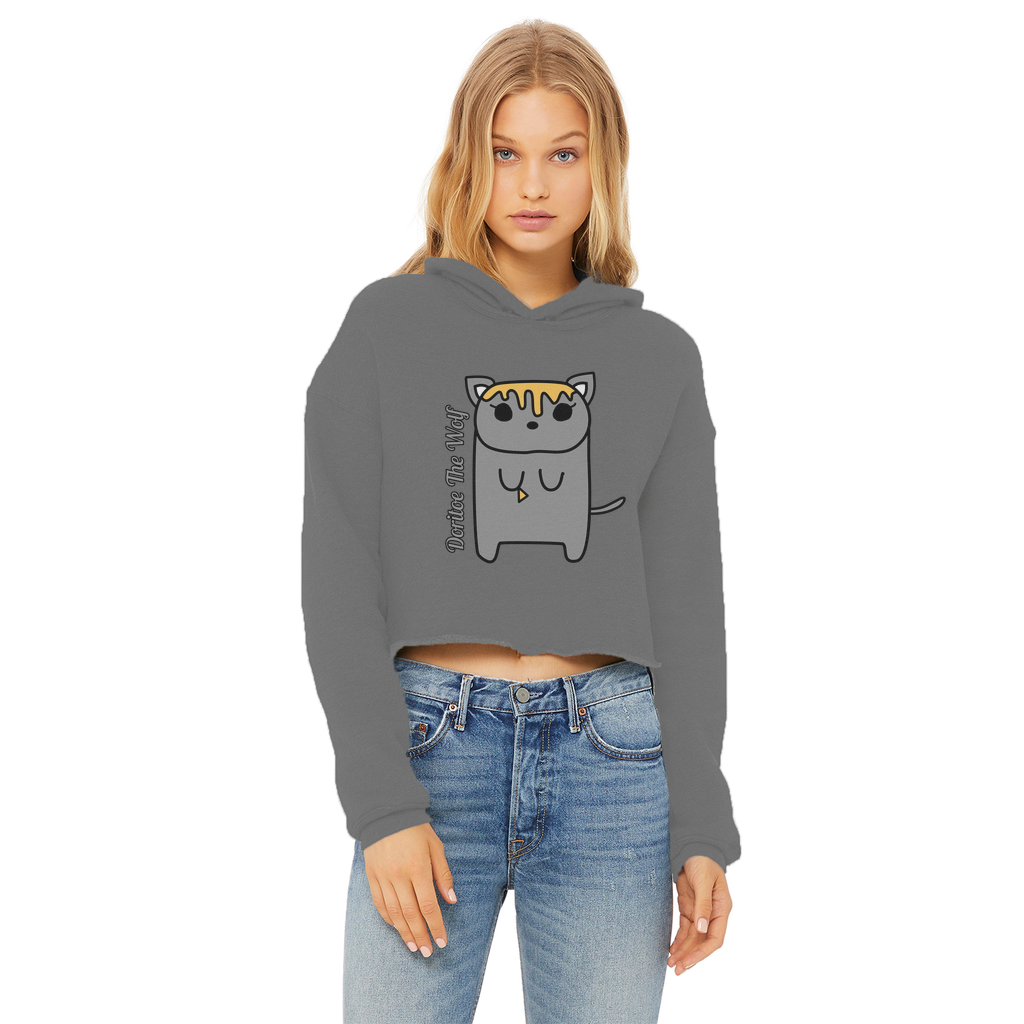 Doritoe The Wolf - Ladies Cropped Hoodie