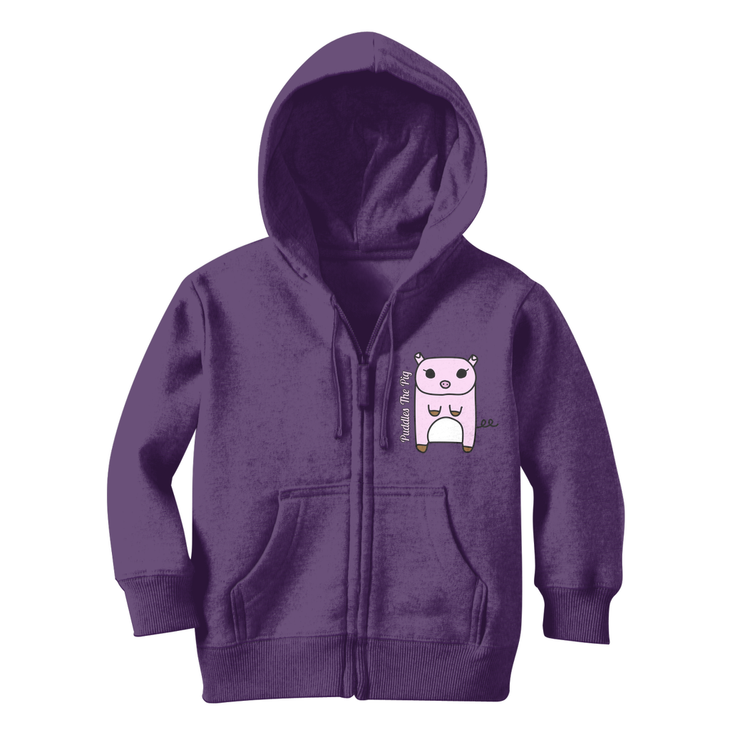 Puddles The Pig - Classic Kids Zip Hoodie