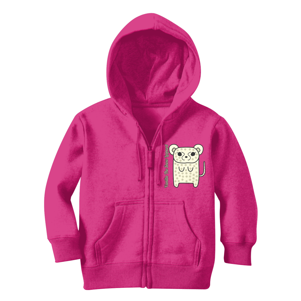 Vanilla The Snow Leopard - Classic Kids Zip Hoodie