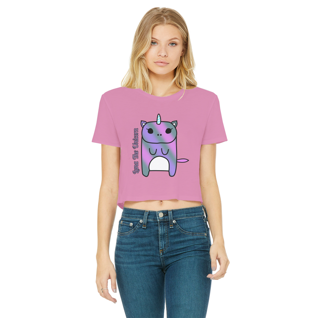 Luna The Unicorn - Women's Cropped Top