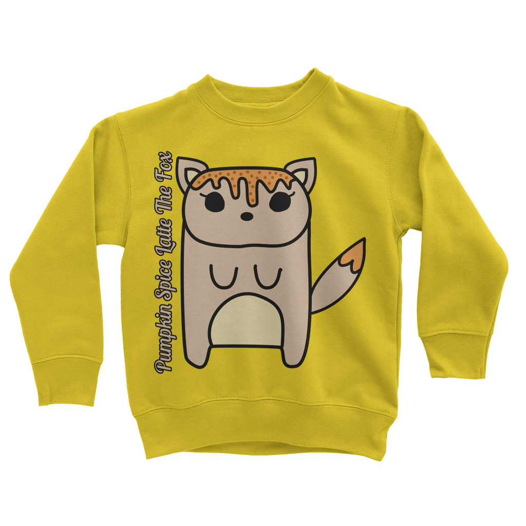 Pumpkin Spice Latte The Fox - Classic Kids Sweatshirt