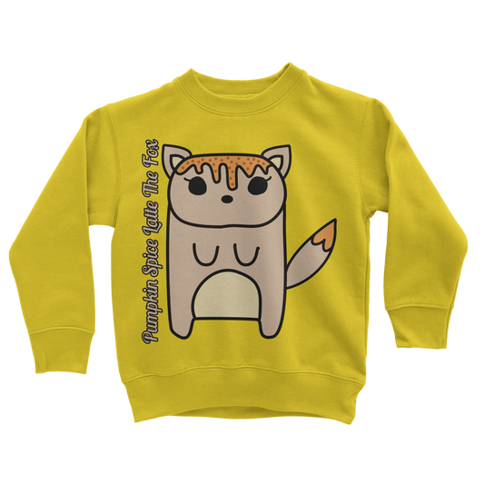 Pumpkin Spice Latte The Fox - Classic Kids Sweatshirt