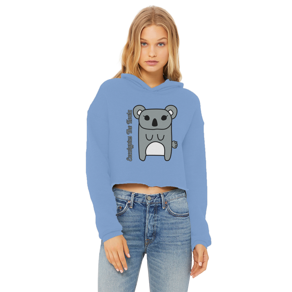 Eucalyptus The Koala - Ladies Cropped Hoodie