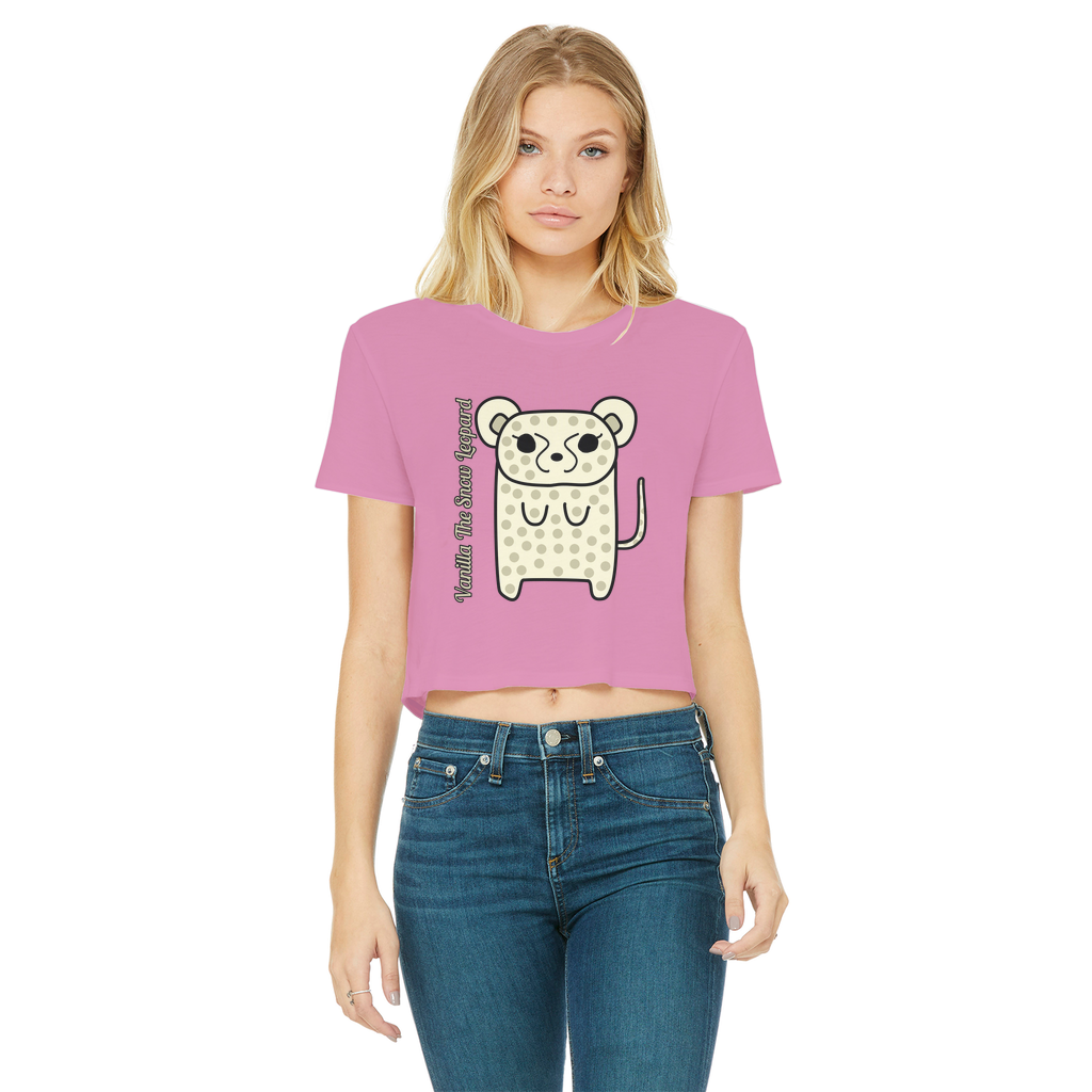 Vanilla The Snow Leopard - Women's Cropped Top