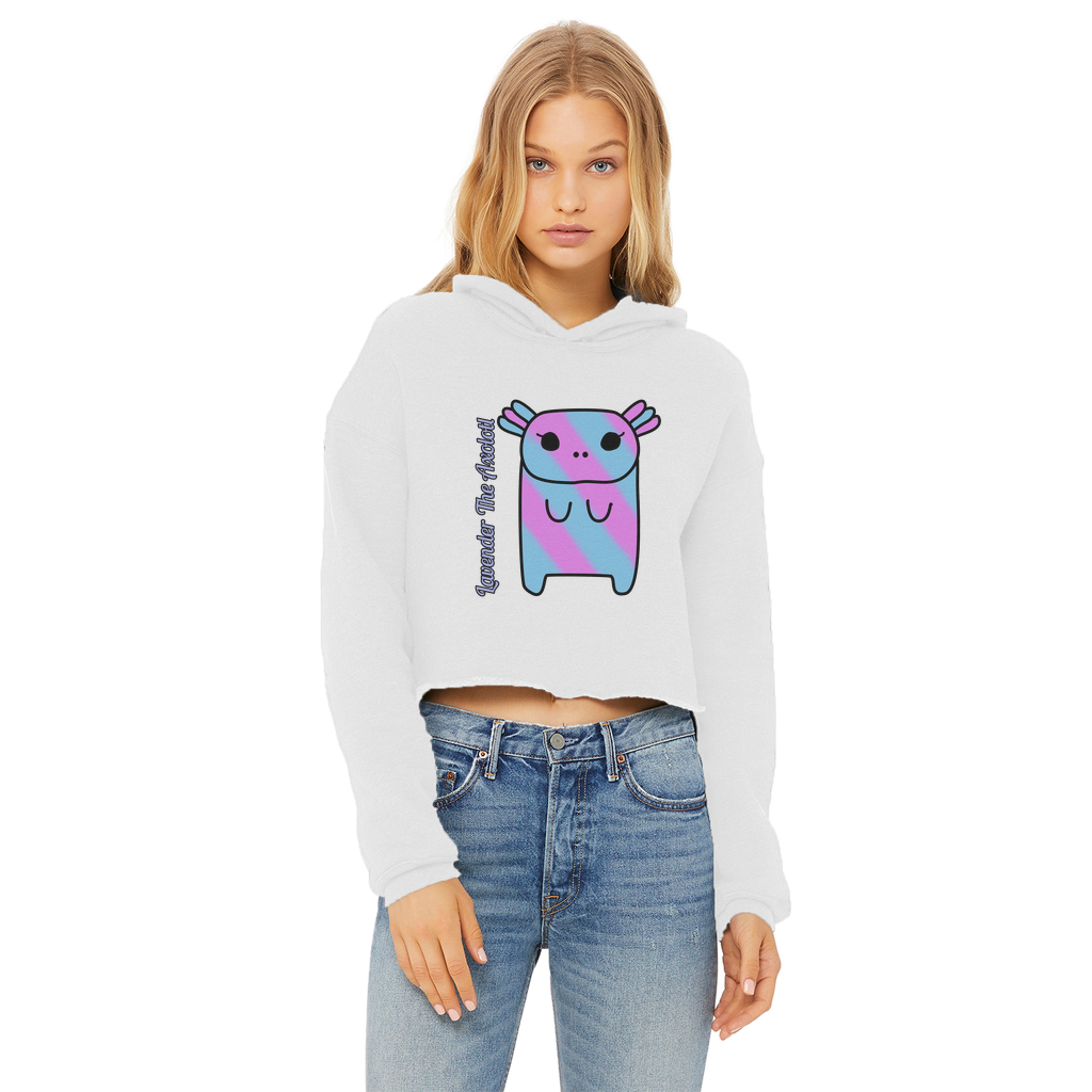 Lavender The Axolotl - Ladies Cropped Hoodie