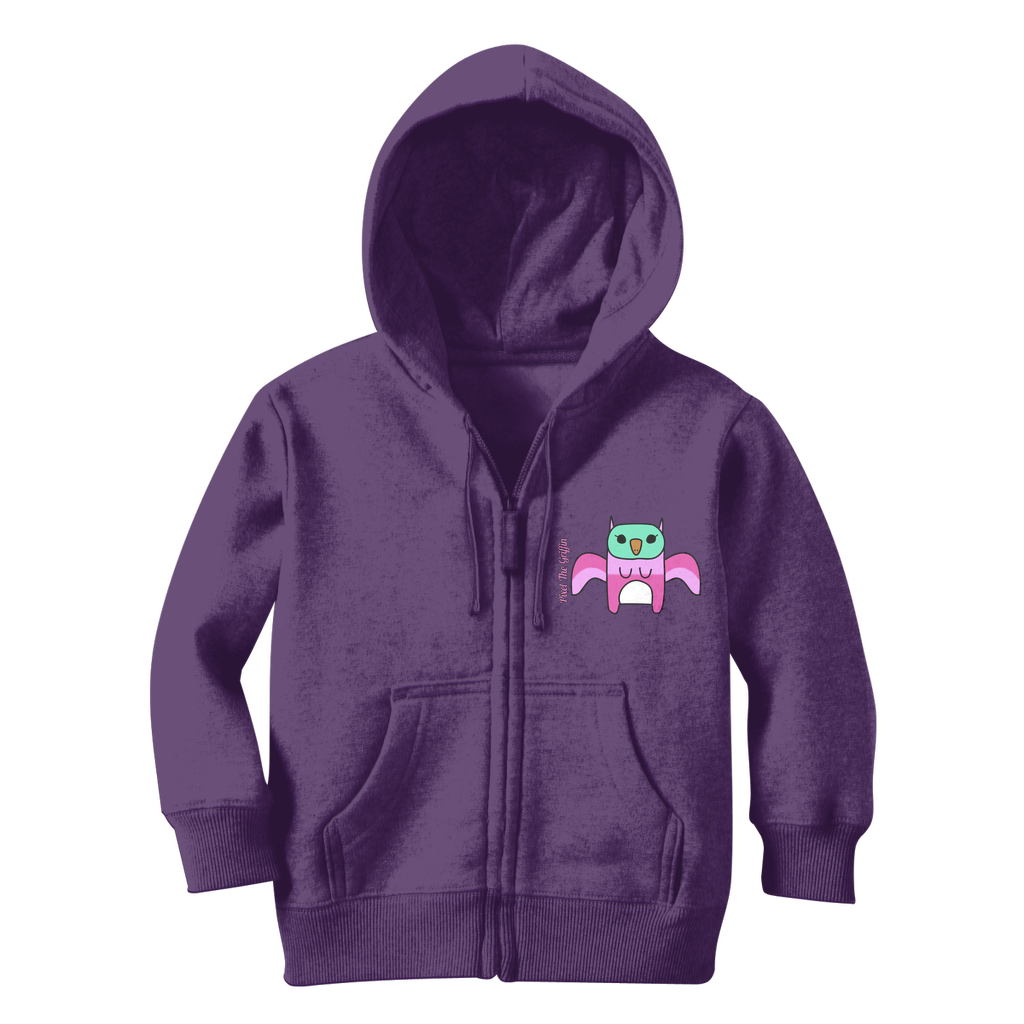 Pixel The Griffin - Classic Kids Zip Hoodie