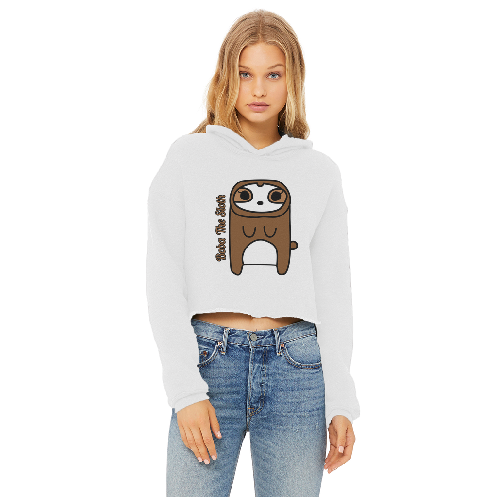 Boba The Sloth - Ladies Cropped Hoodie