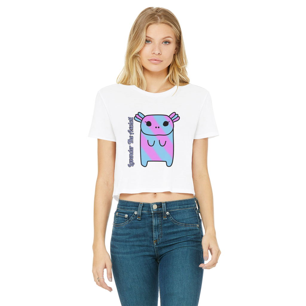 Lavender The Axolotl - Women's Cropped Top