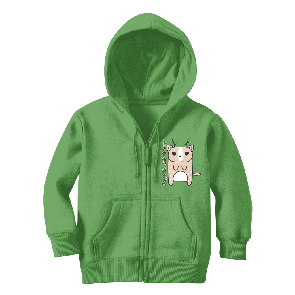 Frappé The Artic Reindeer - Classic Kids Zip Hoodie