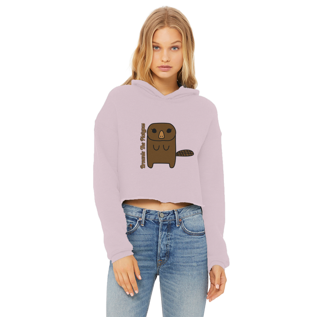 Brownie The Platypus - Ladies Cropped Hoodie