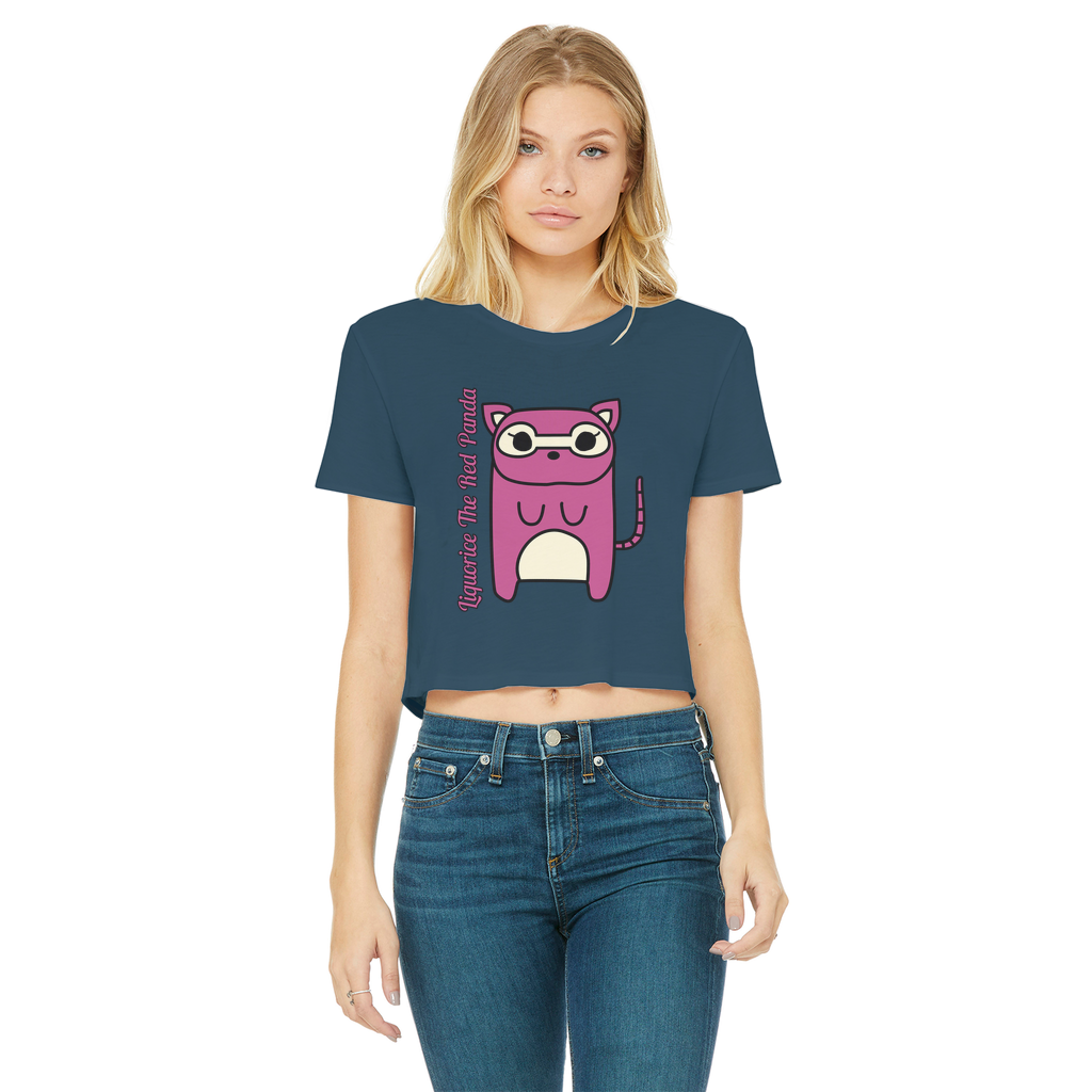 Liquorice The Red Panda - Women's Cropped Top