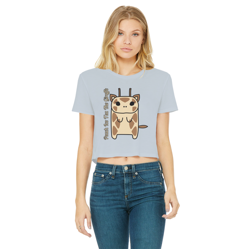 Peach Ice Tea The Giraffe - Women's Cropped Top