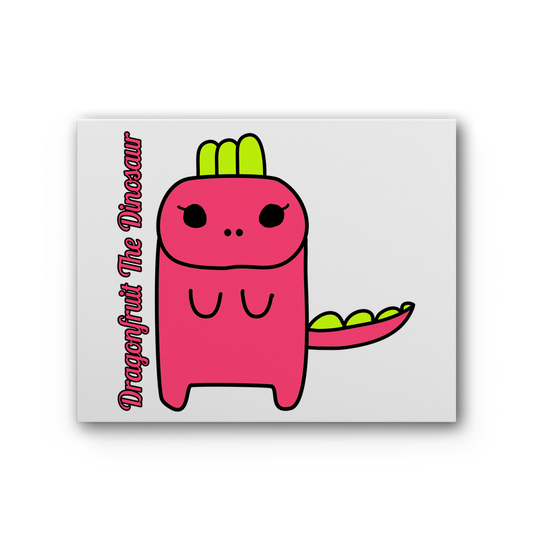 Dragonfruit The Dinosaur - Premium Stretched Canvas