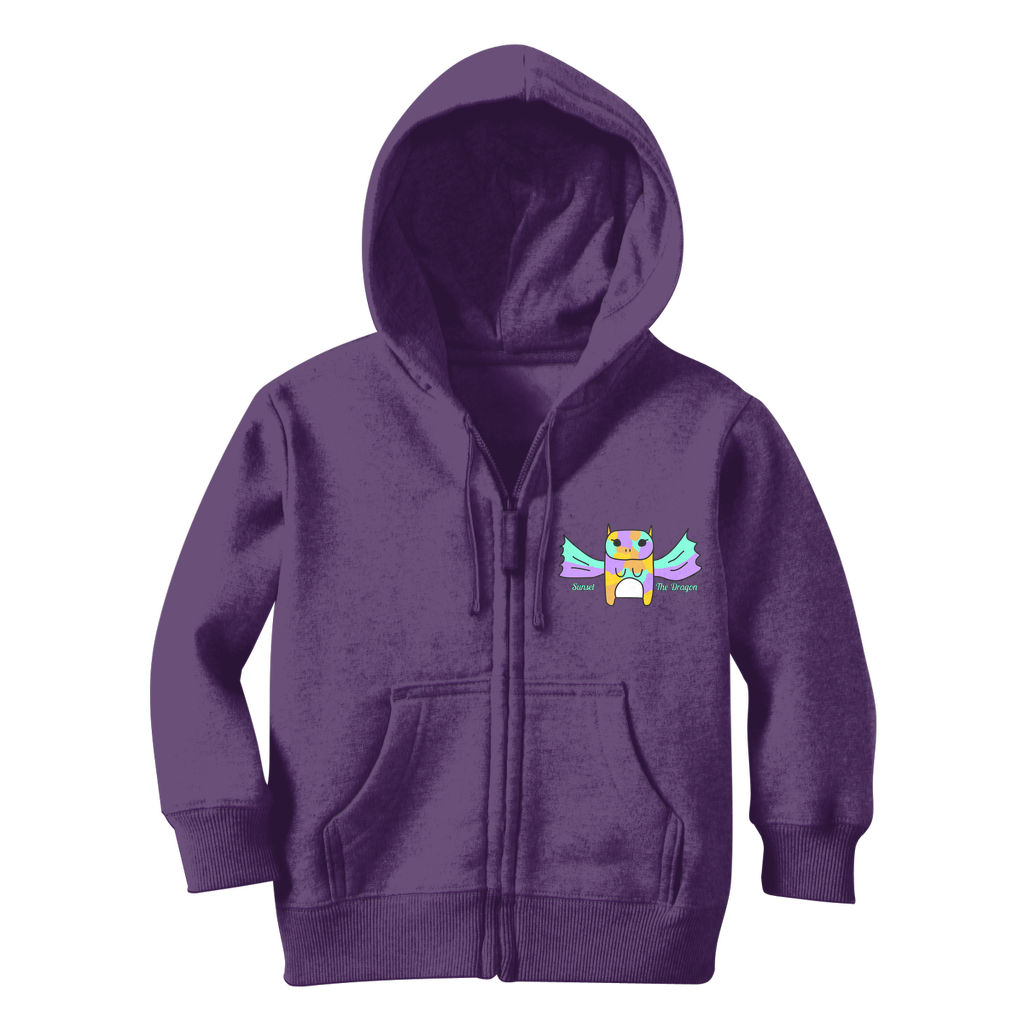 Sunset The Dragon - Classic Kids Zip Hoodie