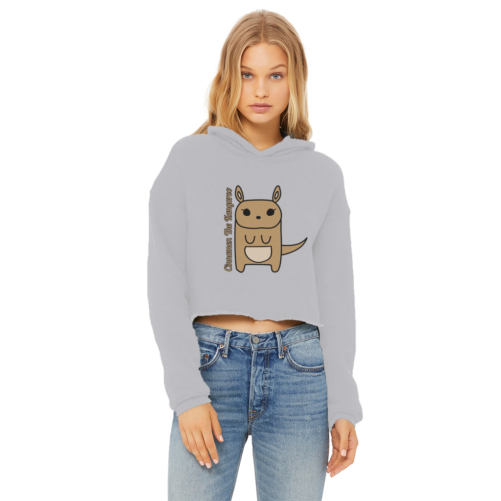 Cinnamon The Kangaroo - Ladies Cropped Hoodie