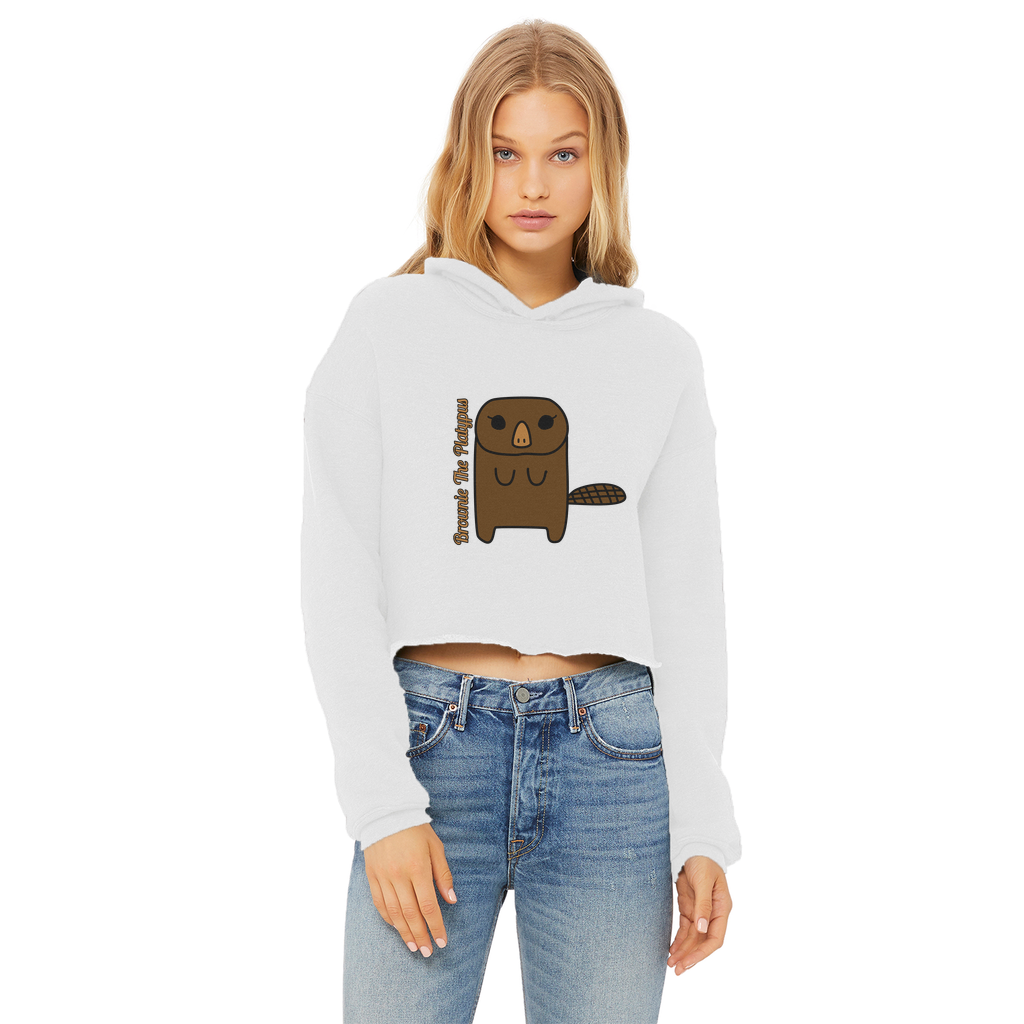 Brownie The Platypus - Ladies Cropped Hoodie