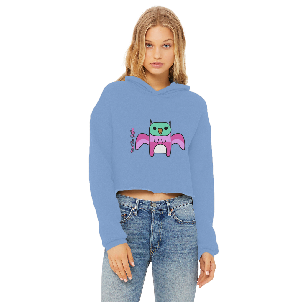 Pixel The Griffin - Ladies Cropped Hoodie