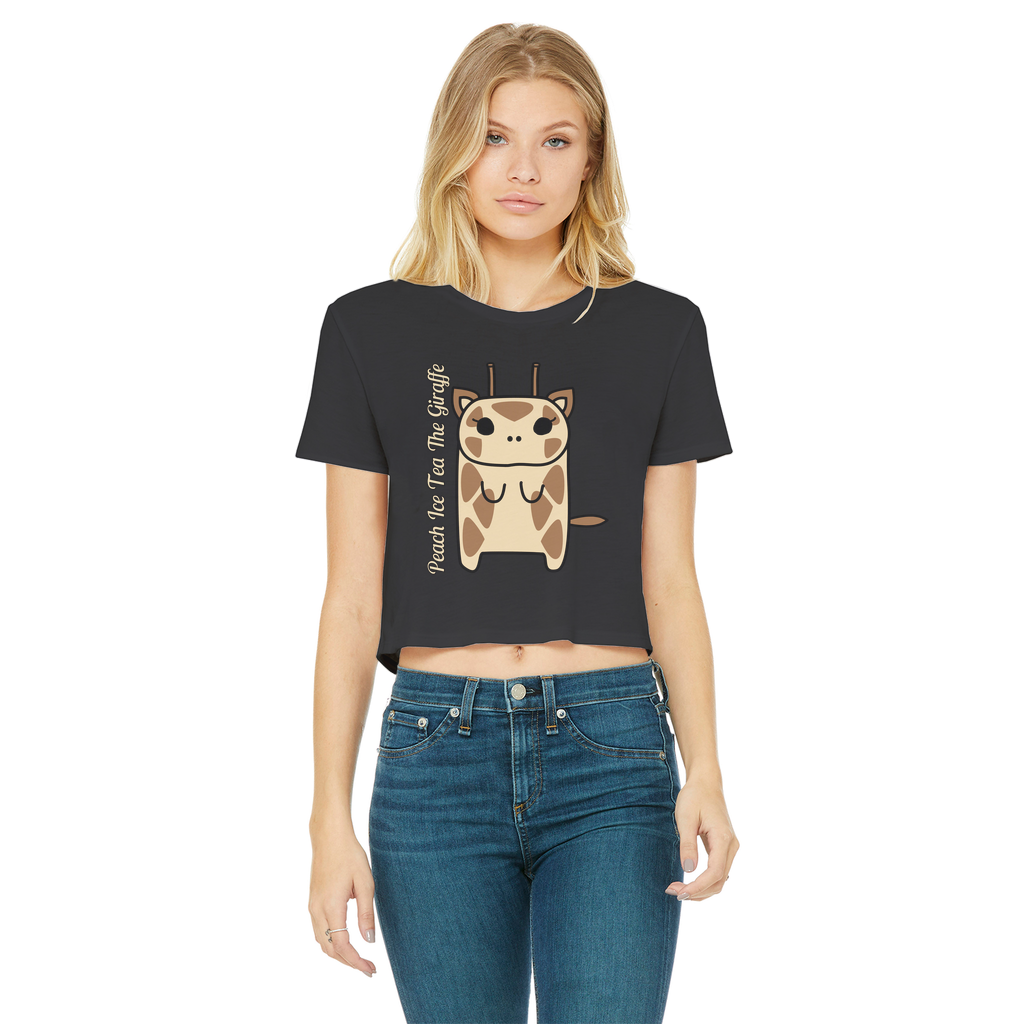 Peach Ice Tea The Giraffe - Women's Cropped Top