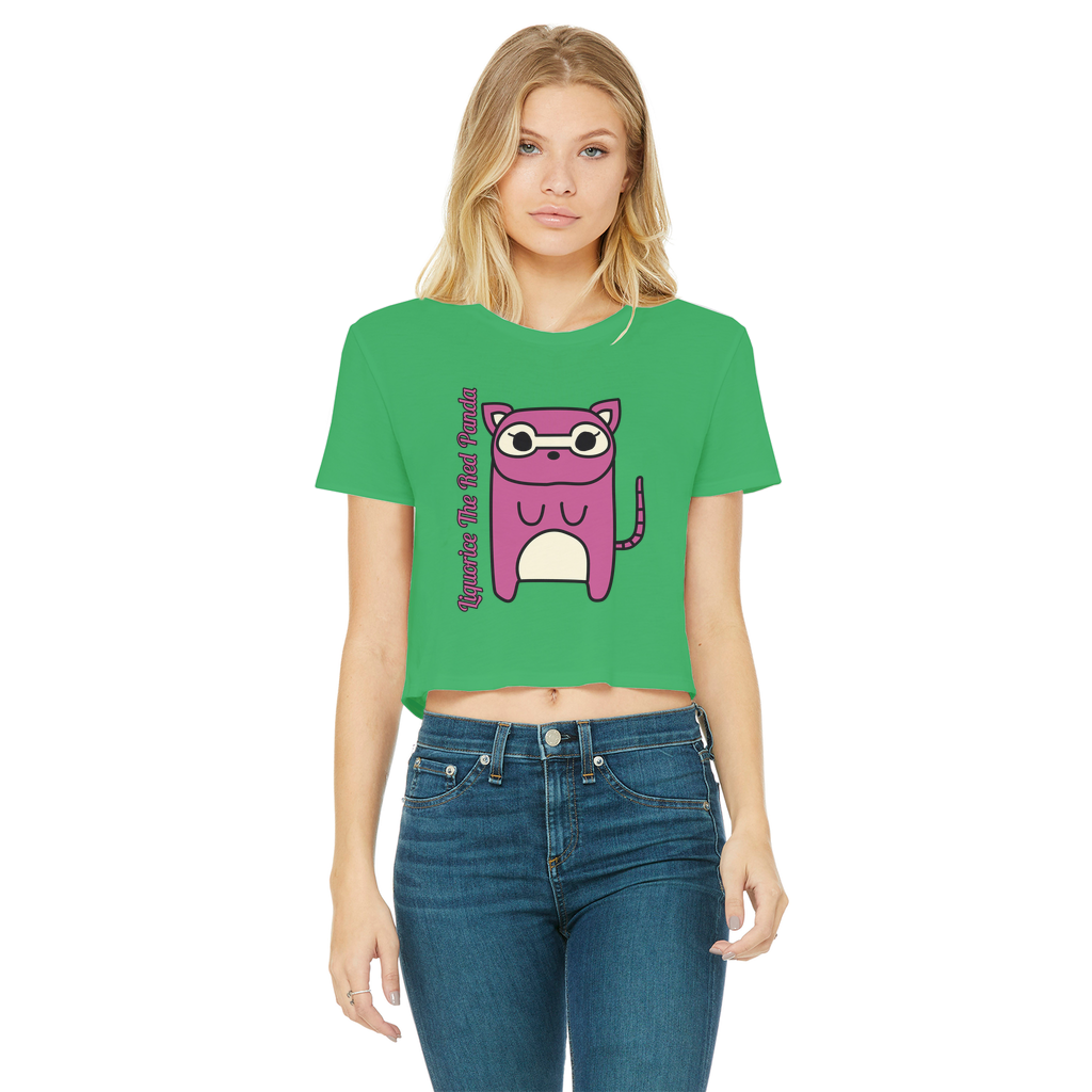 Liquorice The Red Panda - Women's Cropped Top