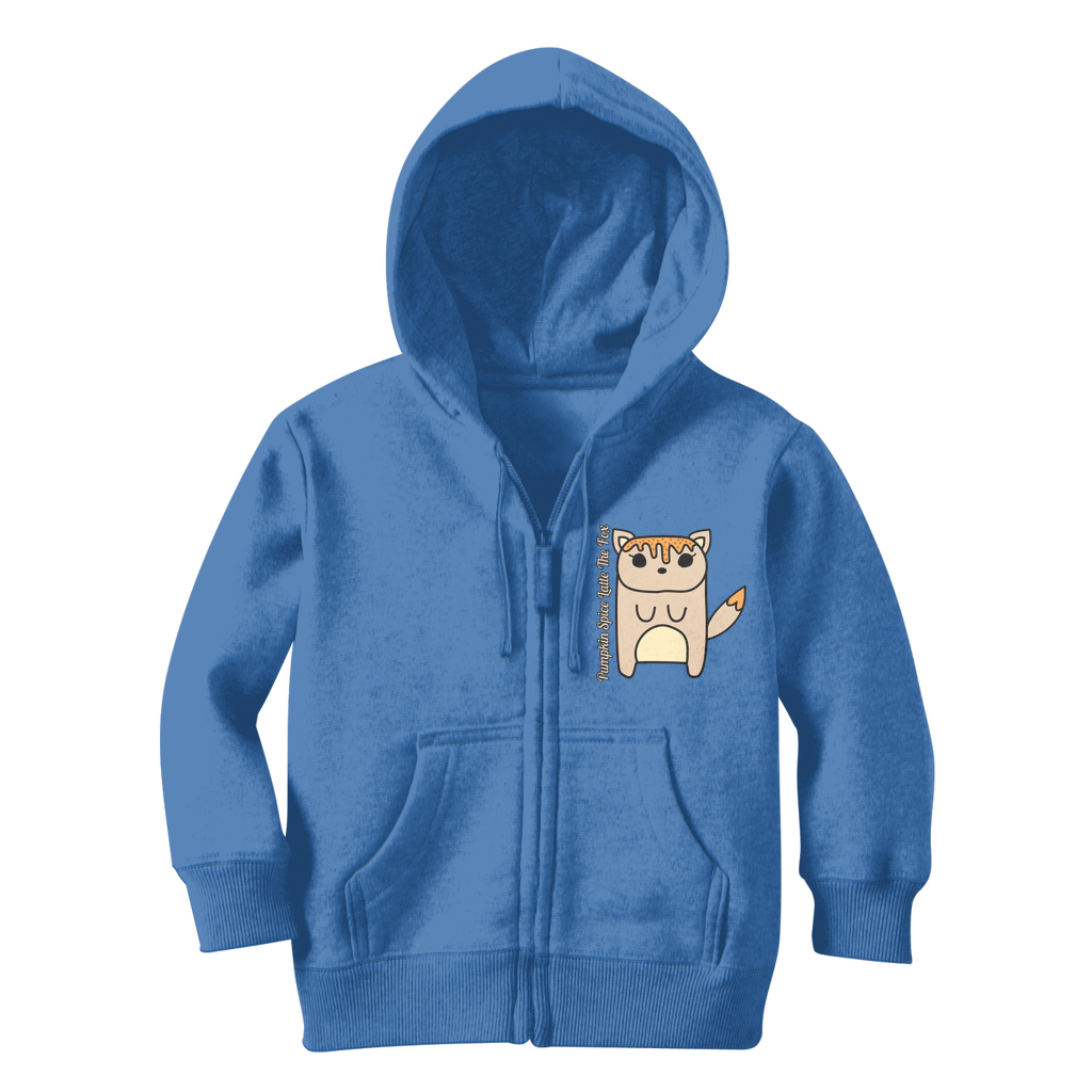 Pumpkin Spice Latte The Fox - Classic Kids Zip Hoodie