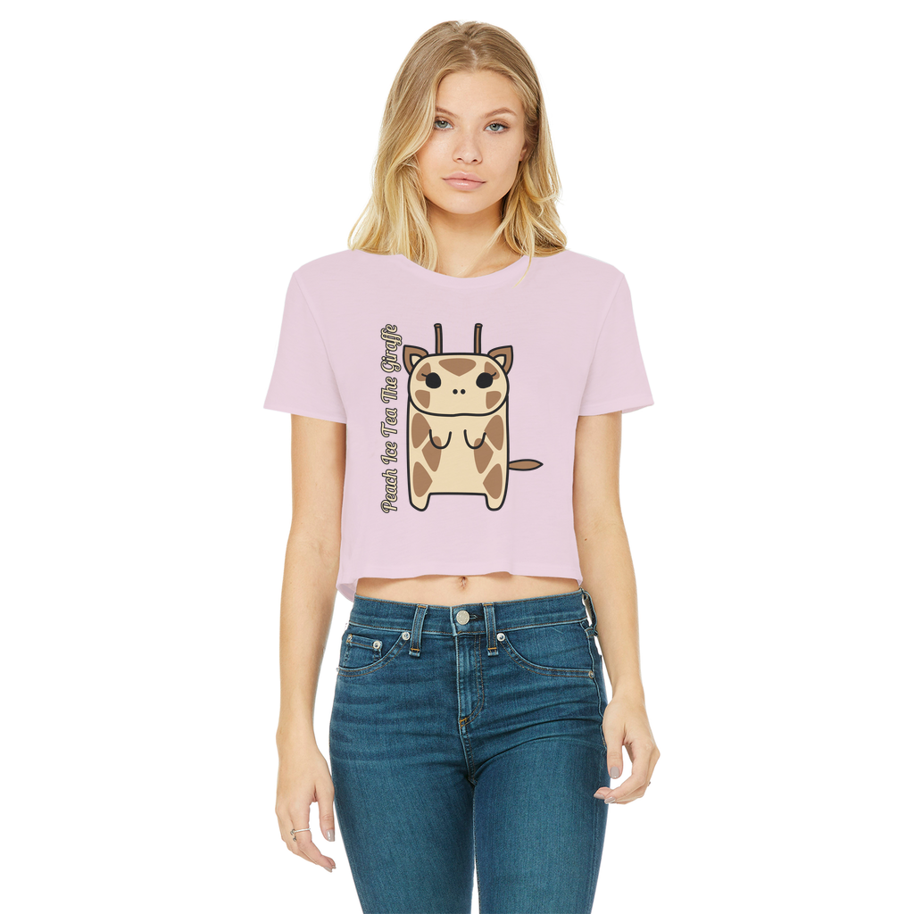 Peach Ice Tea The Giraffe - Women's Cropped Top