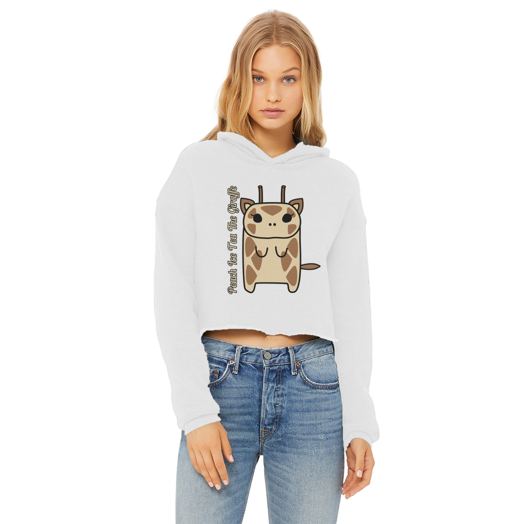 Peach Ice Tea The Giraffe - Ladies Cropped Hoodie