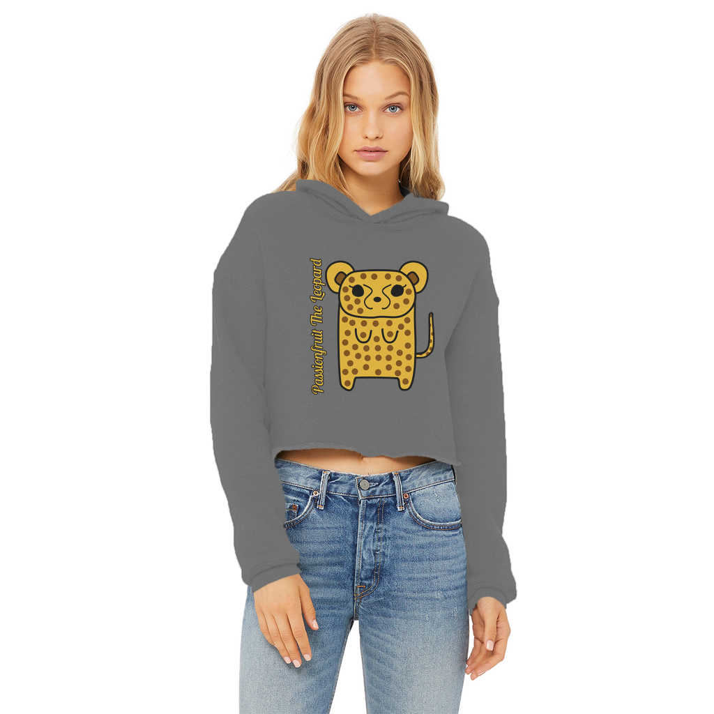 Passionfruit The Leopard - Ladies Cropped Hoodie