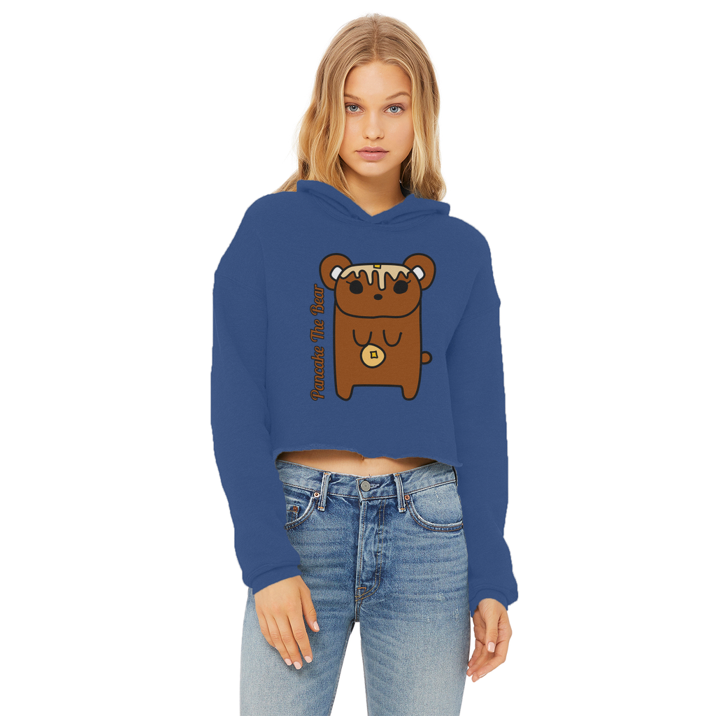 Pancake The Bear - Ladies Cropped Hoodie