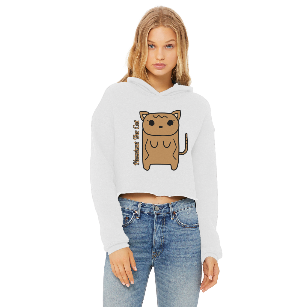 Hazelnut The Cat - Ladies Cropped Hoodie