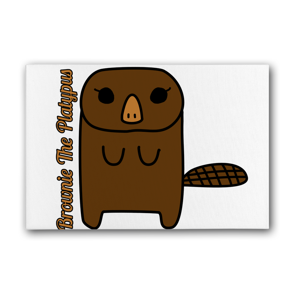 Brownie The Platypus - Premium Stretched Canvas