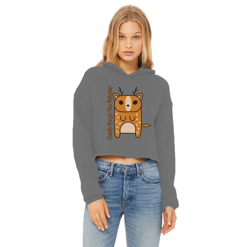 Cookie Dough The Reindeer - Ladies Cropped Hoodie