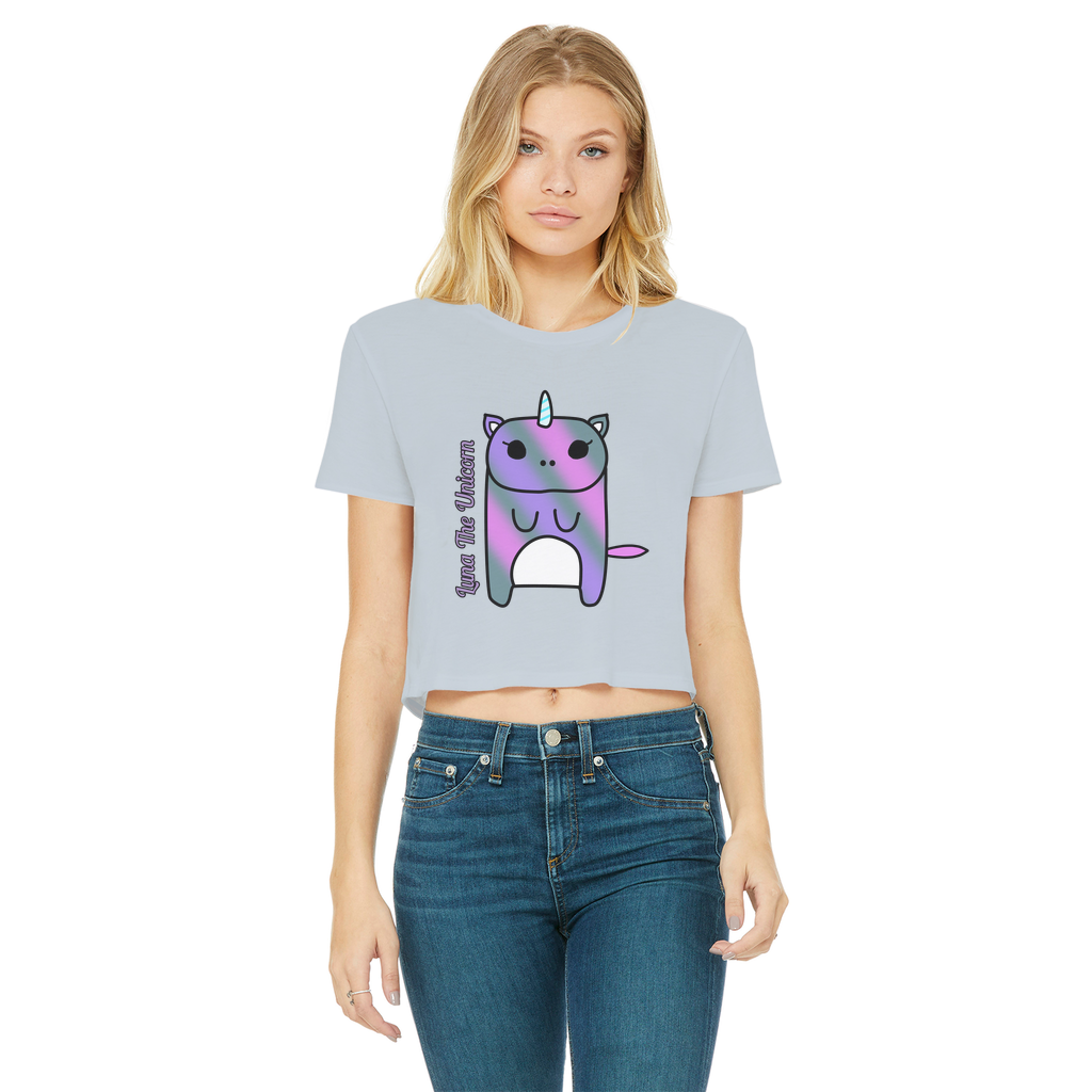 Luna The Unicorn - Women's Cropped Top