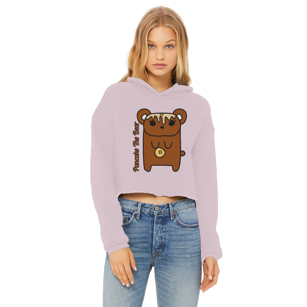 Pancake The Bear - Ladies Cropped Hoodie