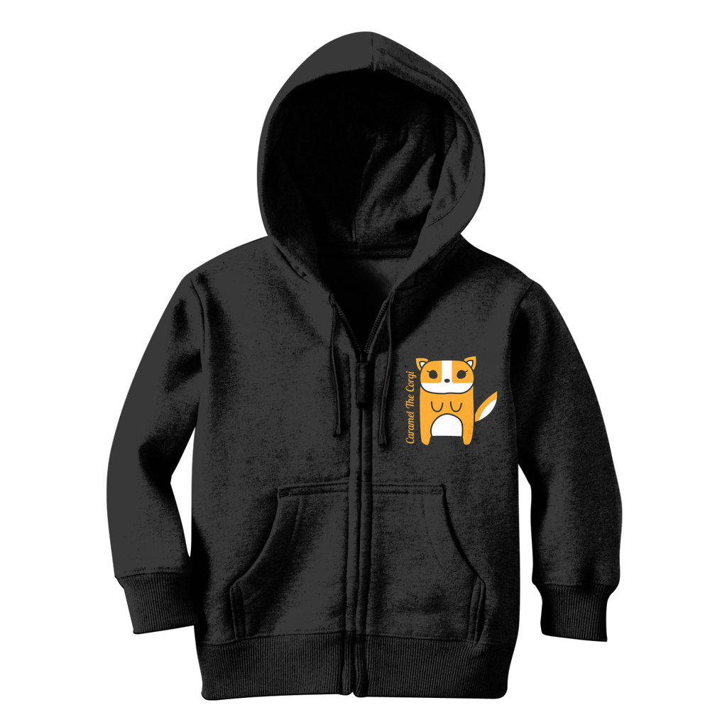 Caramel The Corgi - Classic Kids Zip Hoodie